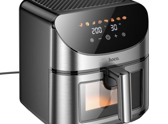 Air Fryer HOCO com tela sensível ao toque e janela
