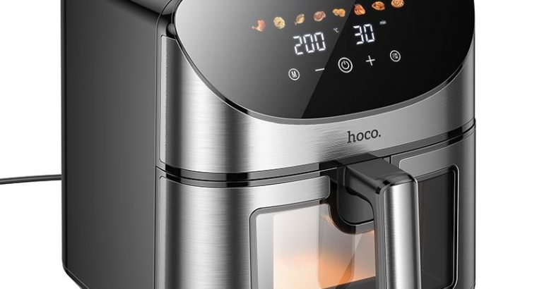 Air Fryer HOCO com tela sensível ao toque e janela