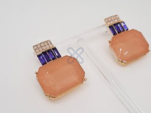 Brincos de Resina com Brilhantes