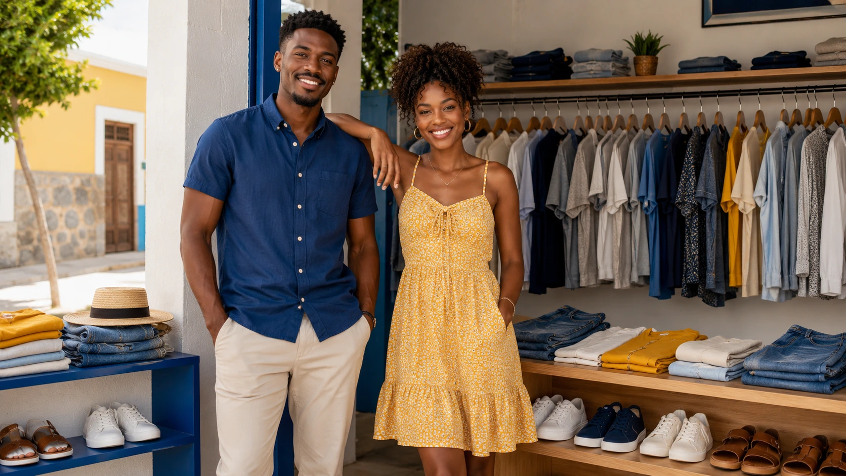 Roupas femininas e masculinas à venda em Cabo Verde