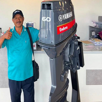 Pair of Yamaha Enduro 60 two stroke outboard motor