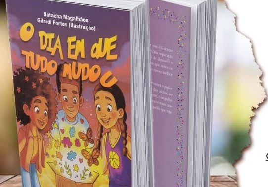 Cartaz do evento Lançamento do livro «O dia em que tudo mudou», de Natacha Magalhães